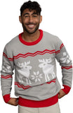 Snowflakes and Moose Ugly Christmas Sweater