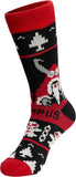 Krampus Holiday Cheer Festive Patterns Novelty Ugly Christmas Socks