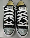 Women's Low Top Bling Converse (Please Read Description)