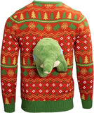 3D Triceritops Dinosaur Ugly Christmas Sweater