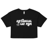 Antisocial Cat Mom Cotton Crop | Pet Obsessed People