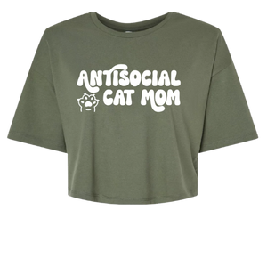 Antisocial Cat Mom Cotton Crop