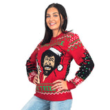 Women's Bob Ross Happy Little Xmas Trees Ugly Christmas Sweater