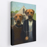 American Gothic - Custom Pet Portrait Canvas