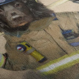 Fireman - Custom Royal Pet Portrait Canvas