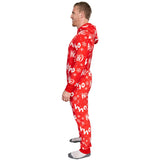 Ugly Christmas Sweater Style Fair Isle Jumpsuit Adult Union Suit Unisex Pajamas