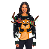 Reindeer Ring Toss 3D Ugly Christmas Sweater