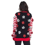 Ugly Christmas Sweater Gift Wrapping Bow Cardigan