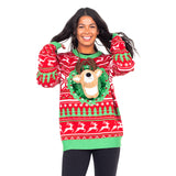 Reindeer Trophy Head 3D LED Sweater