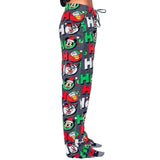 Mickey Mouse Goofy Donald Duck as Santa Ho Ho Ho Christmas Lounge Pants