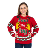 Feel The Joy Groping Hands Tacky Ugly Christmas Sweater