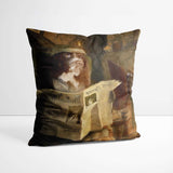 Fireside Boy - Custom Royal Pet Portrait Cushion