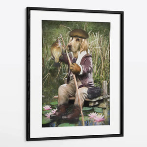 Gone Fishing - Custom Framed Pet Portrait