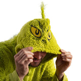 Grinch Sherpa Union Suit with Head Zipper