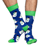 Happy Snowmen Ugly Christmas Socks - Adult