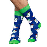 Happy Snowmen Ugly Christmas Socks - Adult