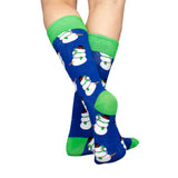 Happy Snowmen Ugly Christmas Socks - Adult