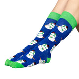 Happy Snowmen Ugly Christmas Socks - Adult