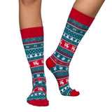 Humping Reindeer Adult Ugly Christmas Socks Blue and Red