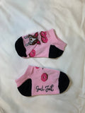 Cute and Funny Bamboo Ankle Socks - Dogs 'N' Donuts (Kids and Adult Sizes)