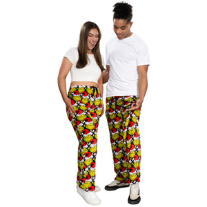 Grinch All Over Santa Hat Christmas Pajamas Lounge Pants