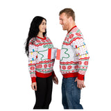 3D Outlet and Plug Socket Matching Couples Ugly Christmas Sweater