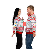 3D Outlet and Plug Socket Matching Couples Ugly Christmas Sweater