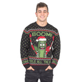 Rick and Morty Boom! PickleRick Ugly Christmas Sweater