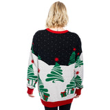 Santa on Sleigh T-Rex Sweater