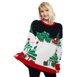 Santa on Sleigh T-Rex Sweater