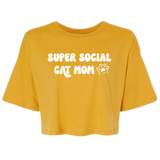 Super Social Cat Mom Crop Top