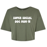 Super Social Dog Mom Crop Top