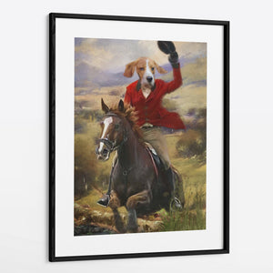 Tally Ho - Custom Royal Pet Portrait Framed