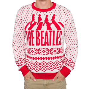 The Beatles Abbey Road Red and White Ugly Christmas Sweater