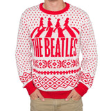 The Beatles Abbey Road Red and White Ugly Christmas Sweater