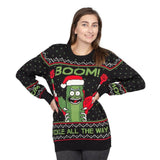 Women's Rick and Morty Boom! PickleRick Ugly Christmas Sweater