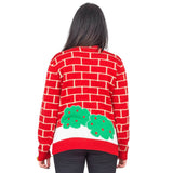 Women's Santa Claus 3D Chimney Climbing Ugly Christmas Sweater