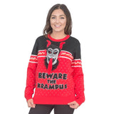 Women's Beware the Krampus 3D Ugly Christmas Sweater