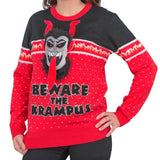 Women's Beware the Krampus 3D Ugly Christmas Sweater