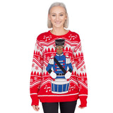 Women's Flappy Drummer Boy Animated Ugly Christmas Sweater