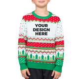 Custom Youth Poly-Knit Logo Christmas Sweater