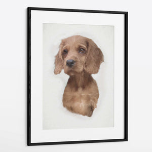 Full Colour - Custom Pet Portrait Framed