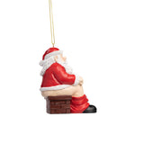 Santa pooping down chimney