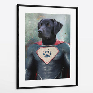 Superdawg - Custom Pet Portrait Framed