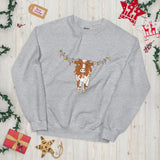 Hooked on Holiday Lights - Longhorn and Ornaments (Unisex Sweatshirt)