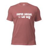 Super Social Cat Dad Unisex t-shirt