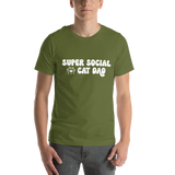 Super Social Cat Dad Unisex t-shirt