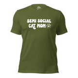 Semi Social Cat Mom Unisex t-shirt