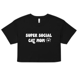 Super Social Cat Mom Crop Top