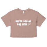 Super Social Cat Mom Crop Top